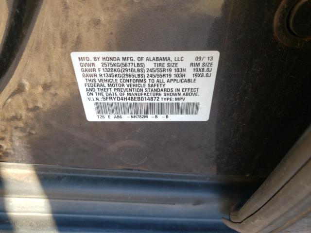 2014 ACURA MDX TECHNO 5FRYD4H48EB014872