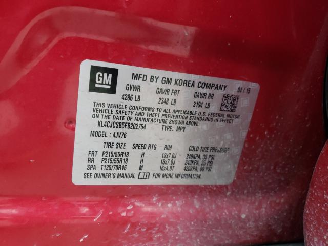 2015 BUICK ENCORE KL4CJCSB5FB202754