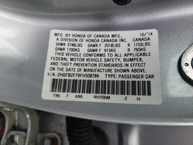 2015 HONDA CIVIC SE 2HGFB2F79FH508784
