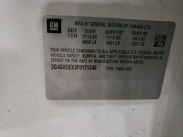 2015 BUICK REGAL 2G4GK5EX3F9171248