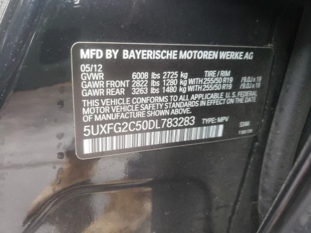 2013 BMW X6 XDRIVE3 5UXFG2C50DL783283