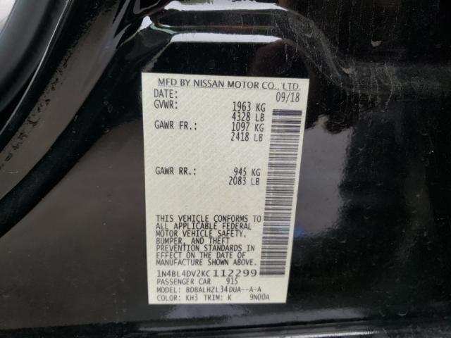 2019 NISSAN ALTIMA SV 1N4BL4DV2KC112299