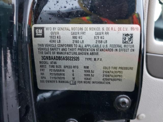 2010 CHEVROLET HHR LS 3GNBAADB5AS622926