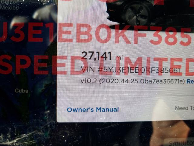 2019 TESLA MODEL 3 5YJ3E1EB0KF385661