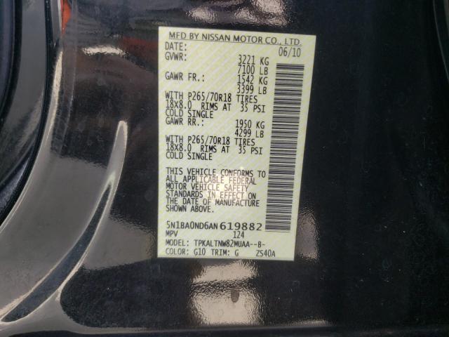 2010 NISSAN ARMADA SE 5N1BA0ND6AN619882