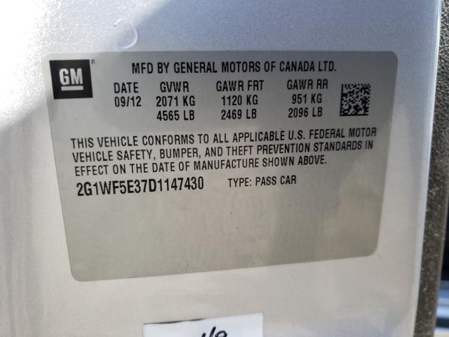 2013 CHEVROLET IMPALA LS 2G1WF5E37D1147430