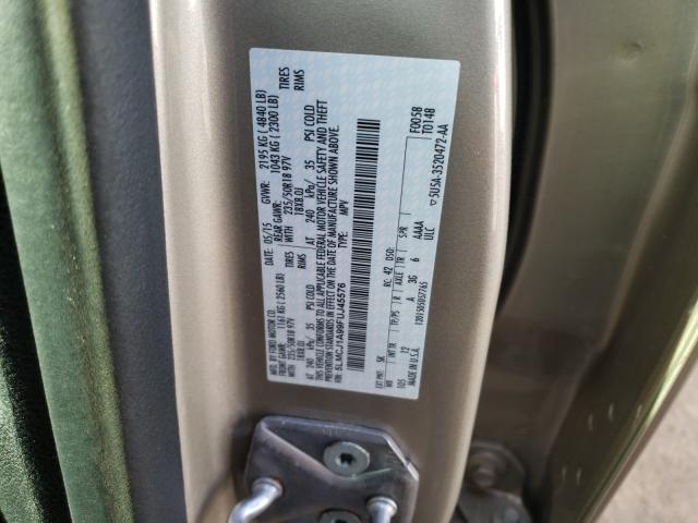 2015 LINCOLN MKC 5LMCJ1A99FUJ45576