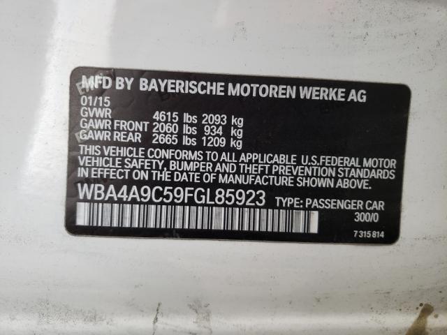 2015 BMW 428 I GRAN WBA4A9C59FGL85923