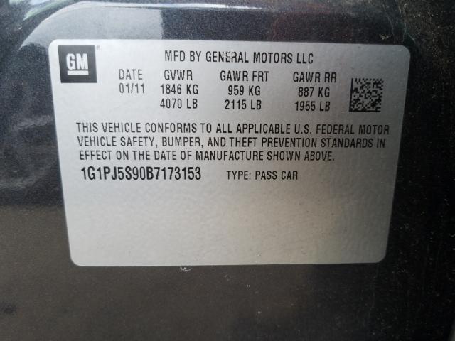 2011 CHEVROLET CRUZE ECO 1G1PJ5S90B7173153