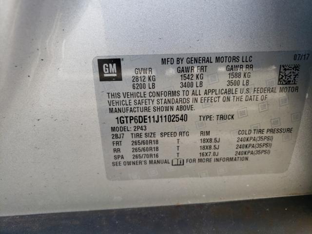 2018 GMC CANYON SLT 1GTP6DE11J1102540
