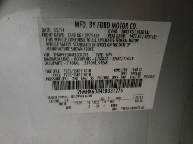 2014 FORD FLEX LIMIT 2FMHK6D84EBD31276