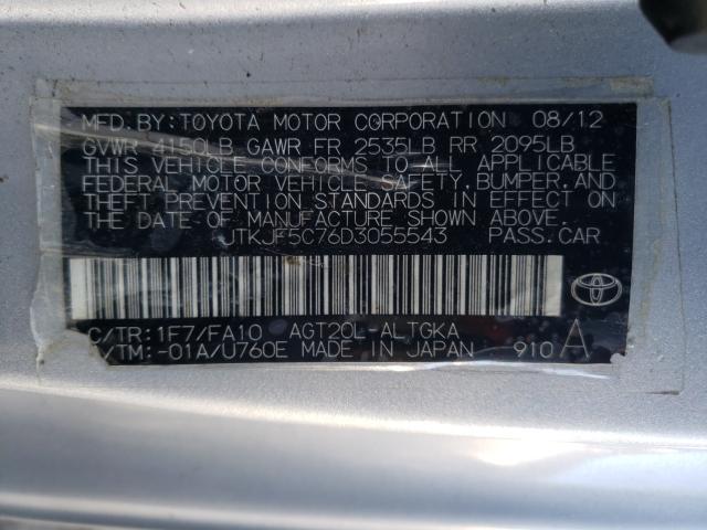 2013 TOYOTA SCION TC - JTKJF5C76D3055543