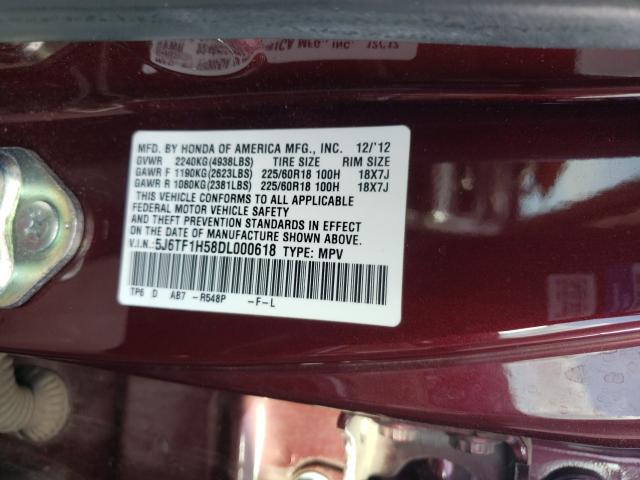 2013 HONDA CROSSTOUR 5J6TF1H58DL000618