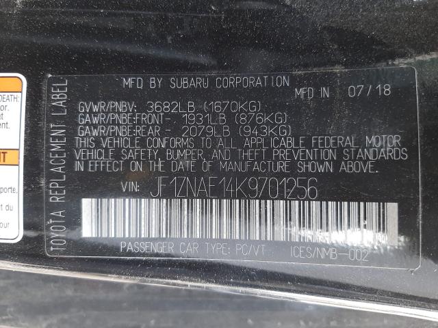 2019 TOYOTA 86 GT JF1ZNAE14K9701256