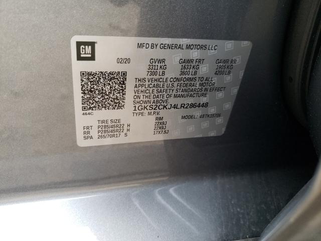 2020 GMC YUKON DENA 1GKS2CKJ4LR286448