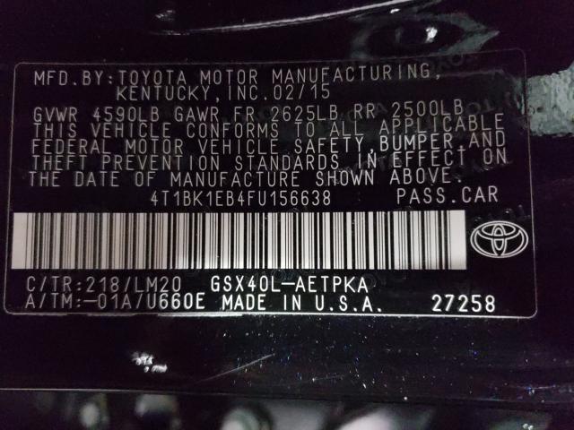 2015 TOYOTA AVALON XLE 4T1BK1EB4FU156638