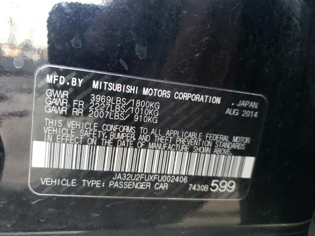 2015 MITSUBISHI LANCER ES JA32U2FUXFU002406
