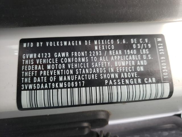 2019 VOLKSWAGEN BEETLE S 3VW5DAAT9KM506917