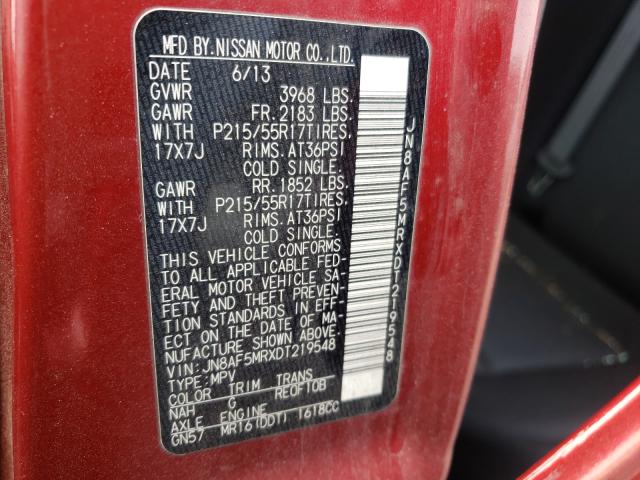 2013 NISSAN JUKE S - JN8AF5MRXDT219548