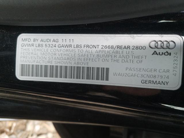 2012 AUDI A7 PRESTIG WAU2GAFC3CN087974