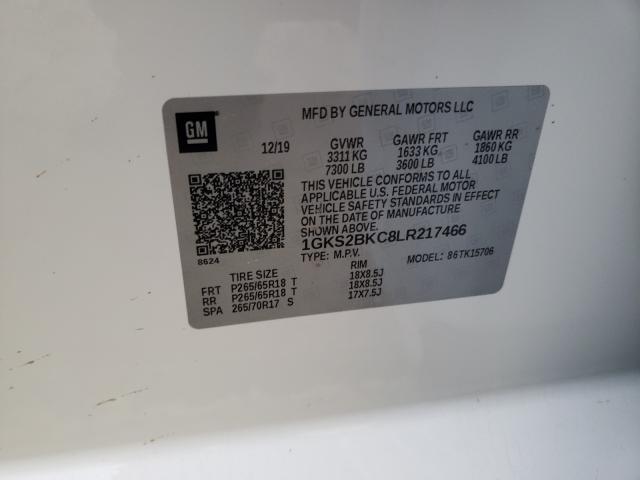 2020 GMC YUKON SLT 1GKS2BKC8LR217466