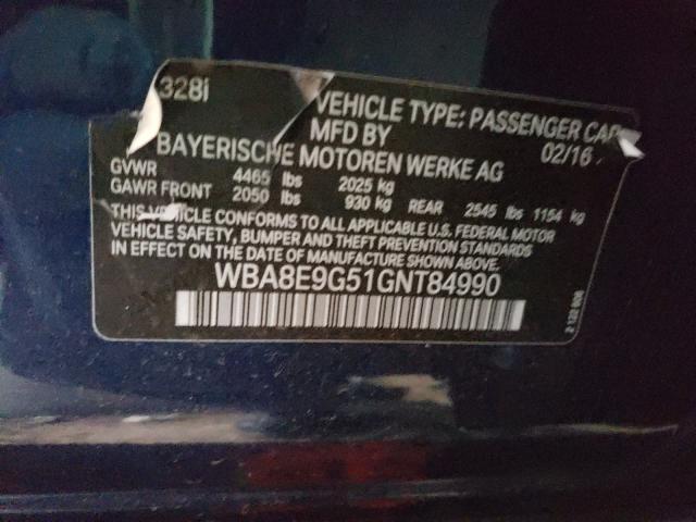 2016 BMW 328 I SULE - WBA8E9G51GNT84990