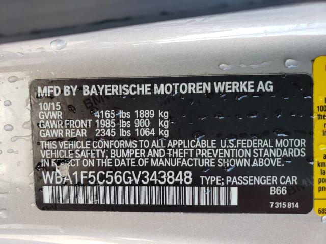 2016 BMW 228 I WBA1F5C56GV343848