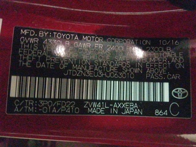 2017 TOYOTA PRIUS V JTDZN3EU3HJ063010