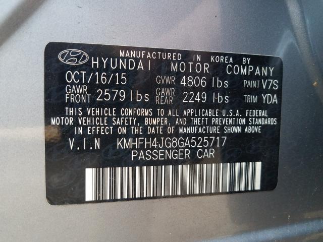 2016 HYUNDAI AZERA LIMI KMHFH4JG8GA525717