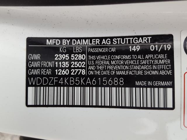 2019 MERCEDES-BENZ E 300 4MAT WDDZF4KB5KA615688