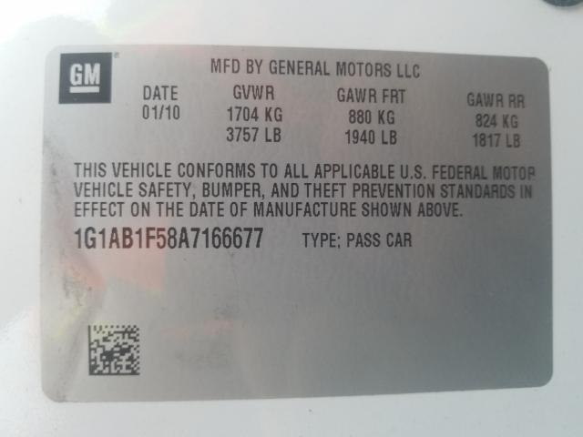 2010 CHEVROLET COBALT 1G1AB1F58A7166677