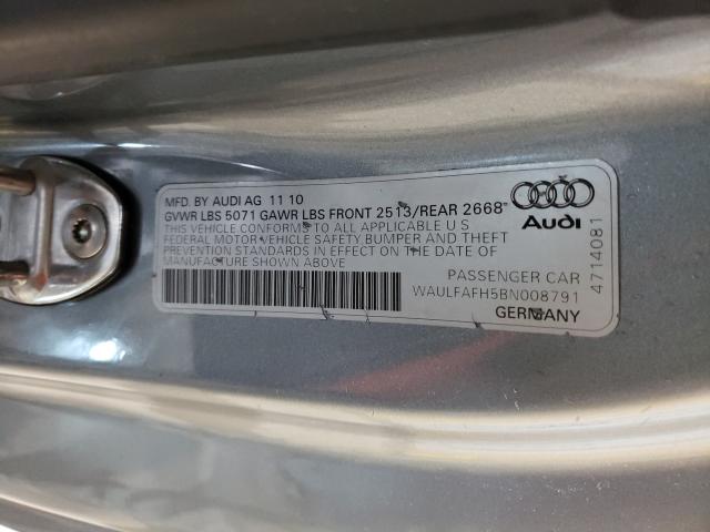 2011 AUDI A5 PREMIUM WAULFAFH5BN008791