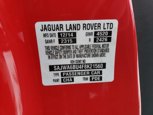 2015 JAGUAR F-TYPE S SAJWA6BU4F8K21560