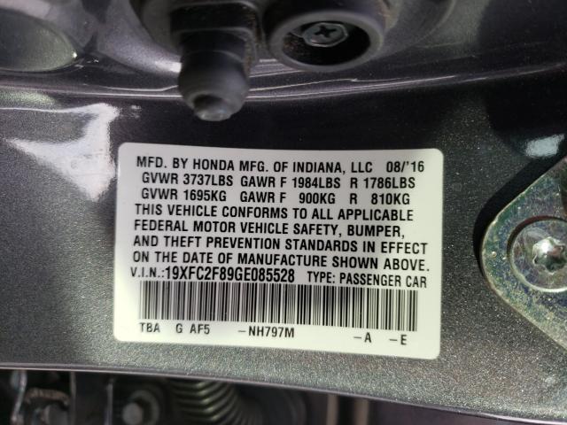 2016 HONDA CIVIC 19XFC2F89GE085528