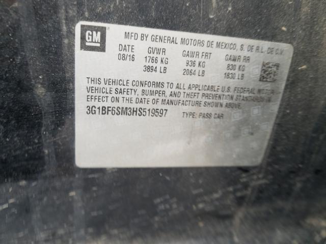 2017 CHEVROLET CRUZE PREM 3G1BF6SM3HS519597