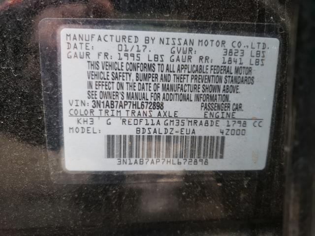 2017 NISSAN SENTRA S 3N1AB7AP7HL672898