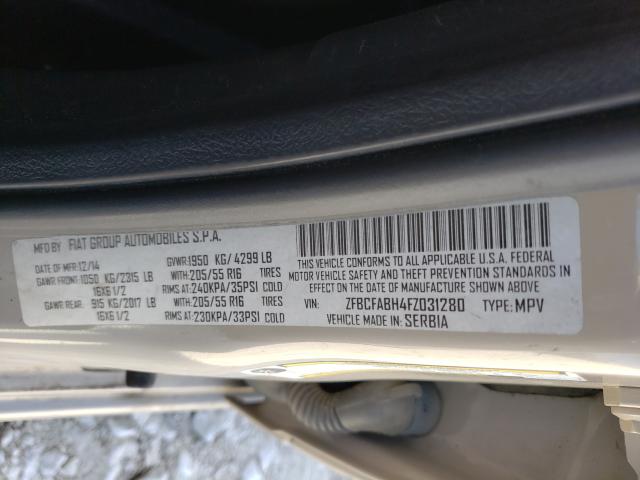 2015 FIAT 500L EASY ZFBCFABH4FZ031280