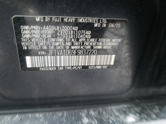 2015 SUBARU WRX PREMIU JF1VA1D69F9837220