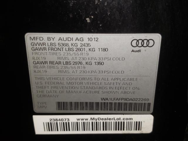 2013 AUDI Q5 PREMIUM WA1LFAFP9DA022269