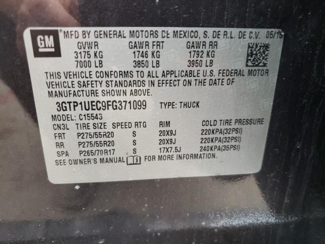 2015 GMC SIERRA 3GTP1UEC9FG371099