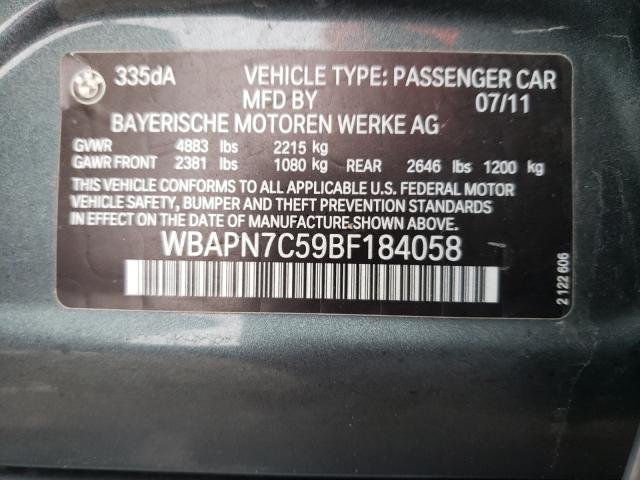 2011 BMW 335 D WBAPN7C59BF184058