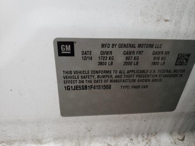 2015 CHEVROLET SONIC LTZ 1G1JE5SB1F4151568