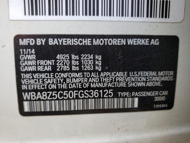 2015 BMW 328 XIGT S WBA8Z5C50FGS36125