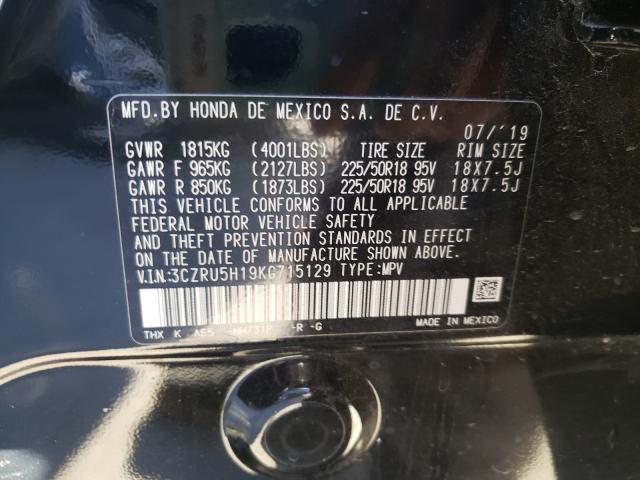 2019 HONDA HR-V SPORT 3CZRU5H19KG715129