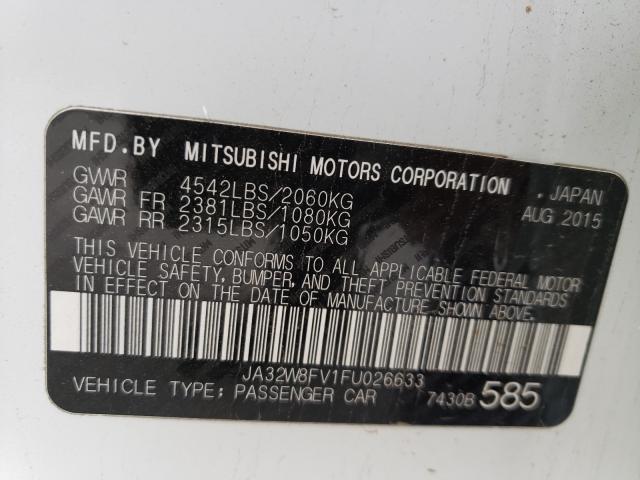 2015 MITSUBISHI LANCER EVO JA32W8FV1FU026633