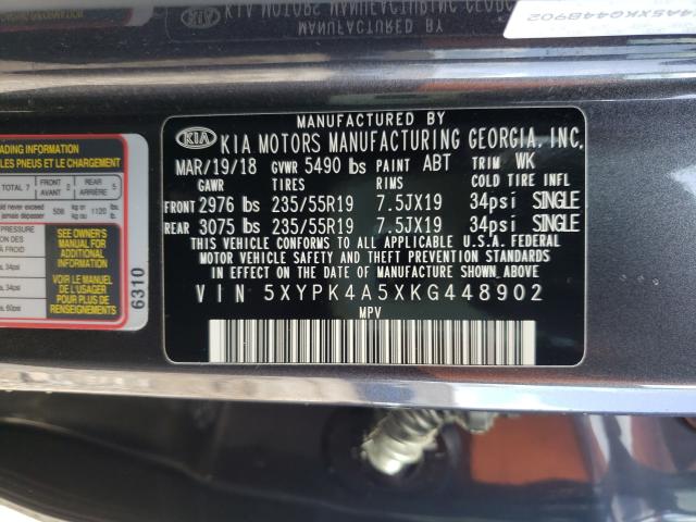 2019 KIA SORENTO SX 5XYPK4A5XKG448902