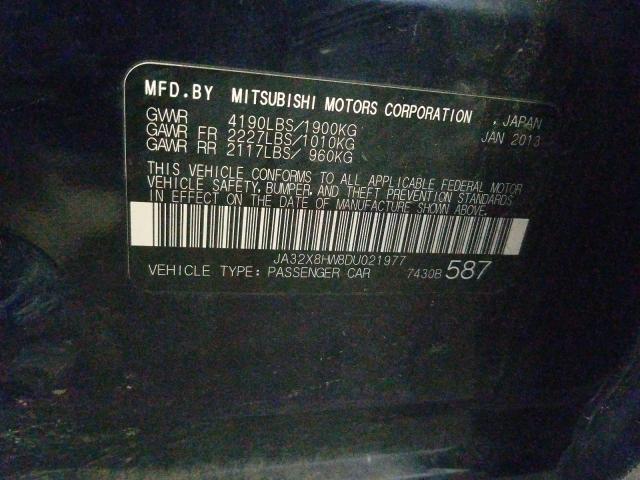 2013 MITSUBISHI LANCER GT JA32X8HW8DU021977