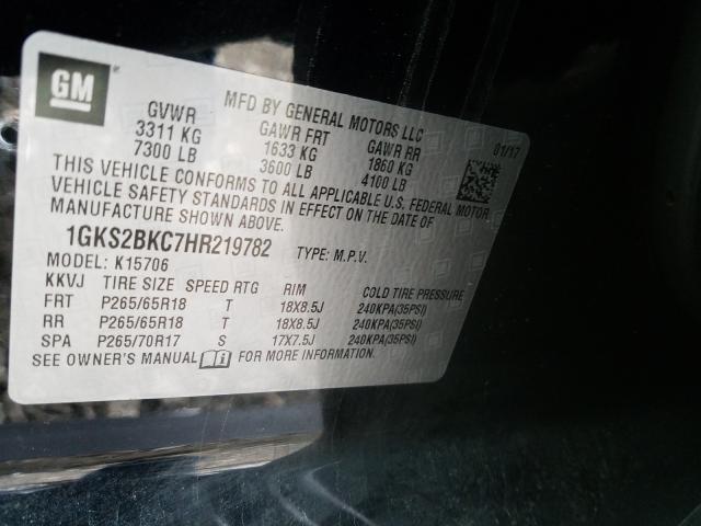 2017 GMC YUKON SLT 1GKS2BKC7HR219782