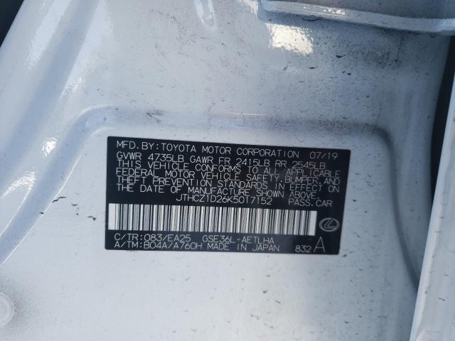 2019 LEXUS IS 350 JTHCZ1D26K5017152