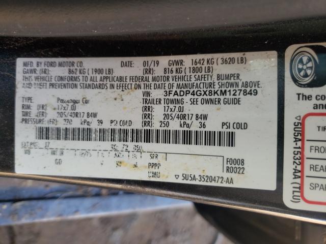 2019 FORD FIESTA ST 3FADP4GX8KM127849
